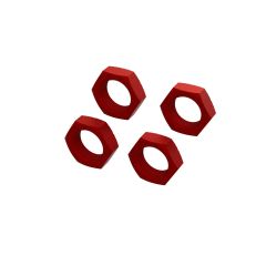 Alu Wheel Nuts 24mm Red 4pk