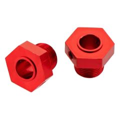 Alu Wheel Hex Red 2pk