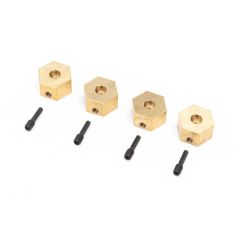 Hex Hubs Brass 4pk