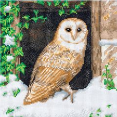 Snowy Owl Mounted Medium Crystal Art Kit