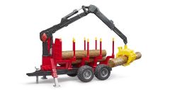 Forestry Trailer With Crane / Grapple / Logs