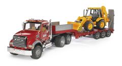 MACK Granite Flatbed Truck w/JCB Ldr