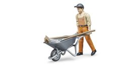 BWorld Municipal Worker Figure in Orange Overalls w/ Accessories