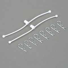 Body Clip Retainers White