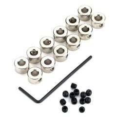 5/32 Plated Brass Dura Collars 12/pkg