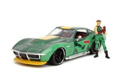 1696 Corvette Street Fighter Candy Green w/ Cammy Figure 1/24