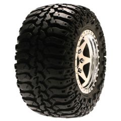 Fr A/T Truck Tire Chrome/Mounted Blue