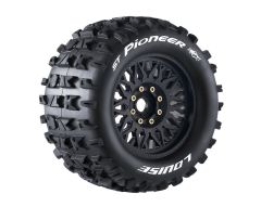 ST Pioneer 3.8" 1/8 Stadium 1/2" Off 17mm Blk/Ch 2pc