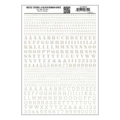Stencil/Block Roman White Decals