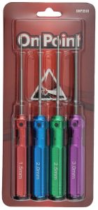 Hex Drivers 4pk 1.5mm 2mm 2.5mm 3mm Multicolour
