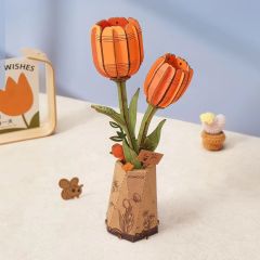 3D Wood ROWOOD Orange Tulip