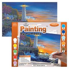 Waterside Lighthouse Paint by Number