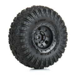 Aztek Tires Mounted to Clobber Black Rims for SCX30 2pr