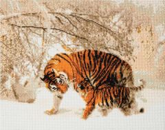 Winter Tigers 40 x 50cm Crystal Art Kit