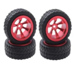 Treaded Tires mtd Red 4pk