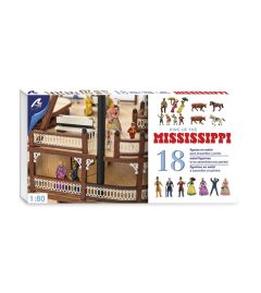 Metal Figure Set People and Animals for King Of The Mississippi 1/80