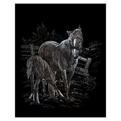 Silver Foil Mare And Foal