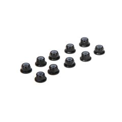 M3 Flanged Locknuts Black 10pk