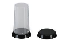 Display Case 84mm Dia x 185mm Tall LED Base