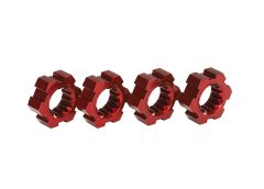 Wheel Hex Hubs Red Aluminum 4pk