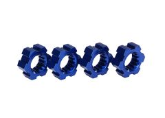 Wheel Hex Hubs Blue Aluminum 4pk