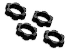 Splined 17mm Wheel Nuts Black 4pk