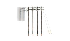 Utility Poles Double Crossbar 4pk HO