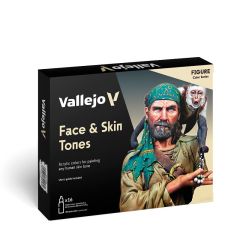 Vallejo Acrylic Face & Skin Tones 16 x 18ml Set