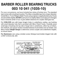 Barber RB Trucks w/Shrt Ext Cplr 10pr