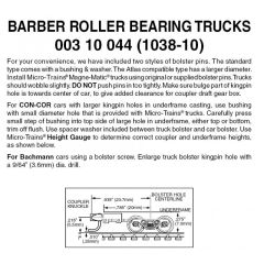 Barber R-Brng Trucks & Long RDA Cplrs 10pr