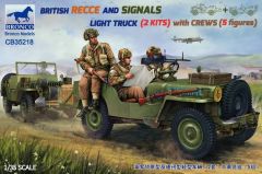 British Recce & Signals Light Truck w/ Figures 2pk 1/35