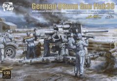 German 88mm Gun Flak36 w/ 6 Figures 1/35