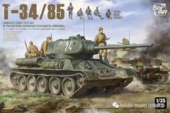 T-34/85 w/ 5 Figures 1/35