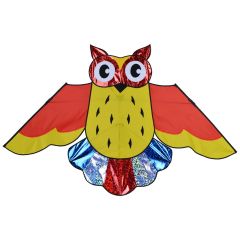 Rainbow Holographic Owl Kite 57in