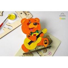 UGears Build And Paint Model Teddy Bear