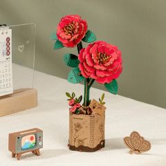 3D Wood ROWOOD Red Camellia