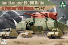 Landkreuzer P1000 Ratte Prototype & Panzer VIII Maus 1/144