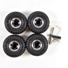 Crawler Tires Mtd Alu 1.0 Beadlock Black Wheels 4pk