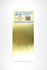 Brass Sheet 0.25mm Thick 100x250mm 2pk