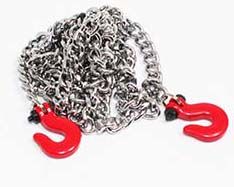 Metal Drag Chain w/ Tow Hooks Red