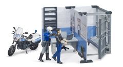 Police Station Set w/ Motorcycle & Figures