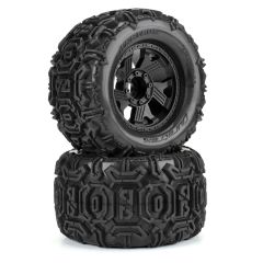 Warthog 3.8" Tires Mounted Ripper Black 8x32 Rims