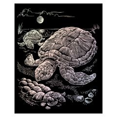 Holographic Engraving Art Turtles