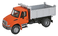 Intl 4300 Dump Truck Orange/Silver
