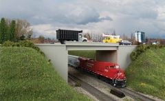 Modern Concrete Highway Overpass