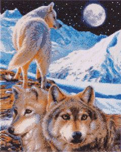 Sentinel Wolves 40 x 50cm Crystal Art Kit