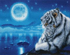 Lyllaby White Tigers 40 x 50cm Crystal Art Kit