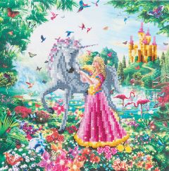 Princess and Unicorn 30 x 30cm Crystal Art Kit