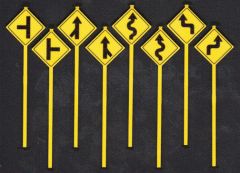 Road Warning Signs Set 2 8pk