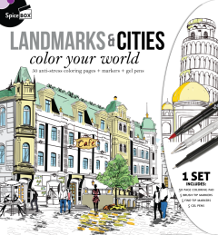 Landmarks & Cities coloring Set